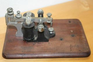 Antique Greeley Tillotson Telegraph Signal Key Keyer Morse Code Sounder Parts