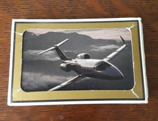 Learjet 60 Vintage Gemaco Bridge Playing Cards Deck Of 54 Rare Soaring Jet