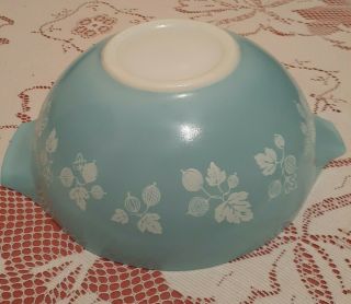 Rare English Pyrex,  Jaj Duck Egg Blue Gooseberry Cinderella Mixing Bowl Lg
