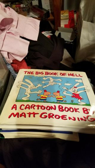 The Big Book Of Hell Matt Groening Simpsons Cartoons Art 1990 Rare