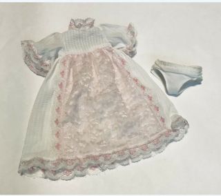 Vtg Doll Clothes Pink Dress/gown Bloomers/panty For 13” Dolls