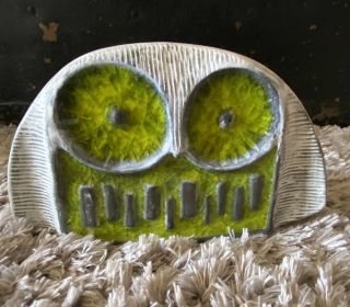 Jonathan Adler Glass Menagerie Owl Hand Made Peru Rare Green