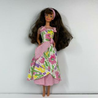 Vintage Avon Spring Petals Barbie Doll Brunette Mattel Special Edition 1990 