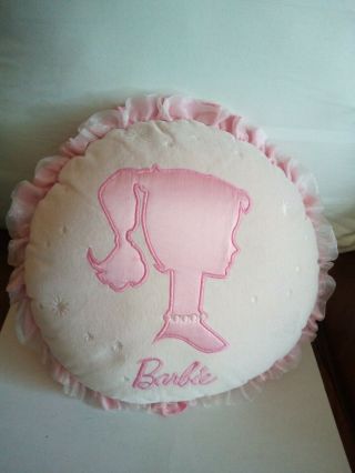 Barbie Pillow Pottery Barn Kids Decorative Pink Barbie Girl " Rare