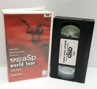 Rare 1992 Surfing Vhs Tape A.  S.  P Presents 1992 Asp World Tour Kelly Slater Rare