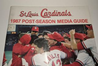 RARE Vintage 1987 MLB St.  Louis CARDINALS Post Season Media Guide Book 2