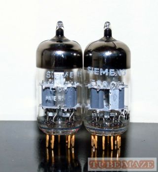 Rare Matched Pair Siemens E88cc/6922/6dj8/ecc88 Tubes A - Frame Gold Pins