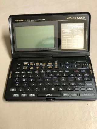 Rare Vintage Sharp Oz - 8200 128kb Electronic Organizer Computer Calculator