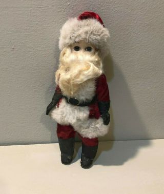 Vintage 8” Hard Plastic Doll Ginny Muffie Alexanderkins Santa Christmas Doll