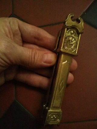 Vintage Brass Grand Father Clock Door Knocker Made In England
