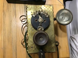 Rare Early Antique L.  M.  Ericsson Prototype Wooden Collectible Wall Phone