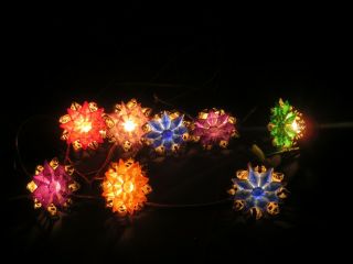 Reliance Christmas Tree Lights Rosette Gems Of Light Rare Metal Star Flower Box