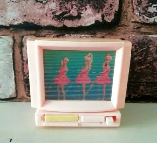 Vintage Mattel Barbie Magic Moves Television Vcr Wind Up Toy Miniature Arco 1991