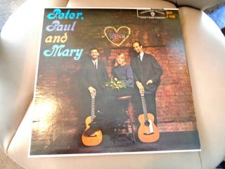 Rare Vntg Peter Paul And Mary Lp Warner Bros 1449 Hi Fidelity Record Near