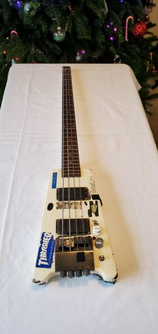 Hohner Steinberger B2a White Headless Electric Bass Guitar (rare)