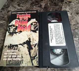Tombs Of The Blind Dead (vhs,  1997) Rare Treasures Collector’s Edition Horror