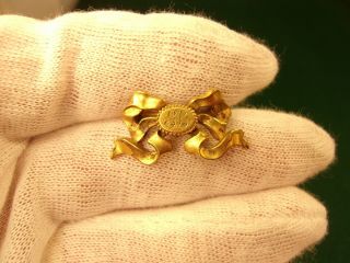 Gorgeous Vtg Antique Victorian Era Yellow Gold Filled Watch Brooch " Gl " Monogram