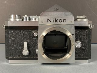 Rare 1961 Chrome Nikon F " Ep " Body & Eye Level Prism