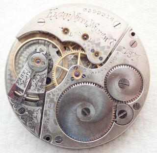 Antique 16s Elgin Grade 153 17j Hunter Pocket Watch Movement Parts