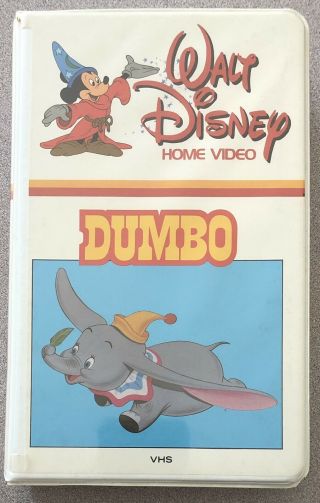 Dumbo Rare & Oop Animated Movie Walt Disney Video White Clamshell Vhs