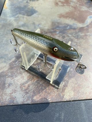 Awesome Vintage Creek Chub Pike Fishing Lure In Fish Scale