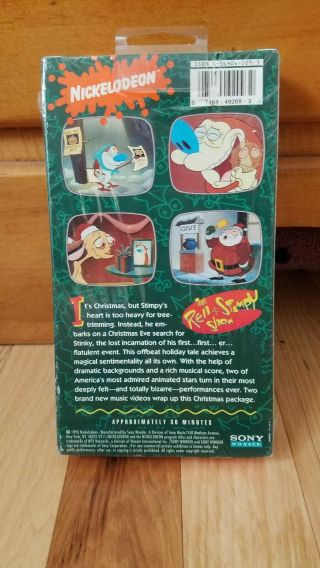 RARE NIP Ren and Stimpy Have Yourself A Stinky Little Christmas VHS Nick 2