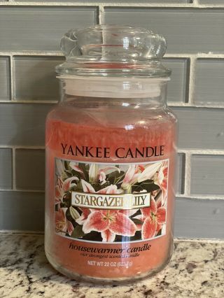 Yankee Candle Stargazer Lily Candle.  Retired Scent.  Rare.  Hard To Find.