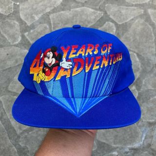 Vtg Disneyland 40th Anniversary Mickey Mouse Youth Snapback Hat Cap Rare 90s Og