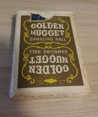Vintage Brown Golden Nugget Gambling Hall Playing Cards Rare