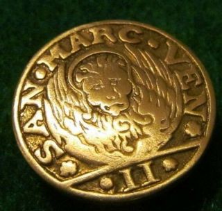 Rare Vintage Victorian Royal Style Coin Gold Slide Charm