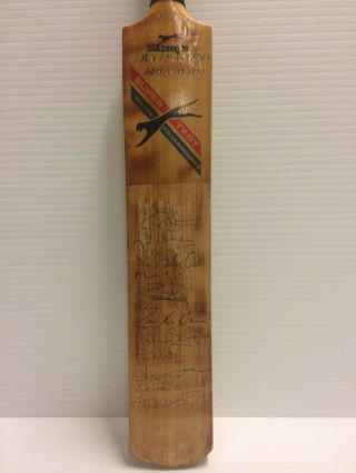 Pakistan Tour V South Australia 1979 Rare Signed Cricket Mini Bat