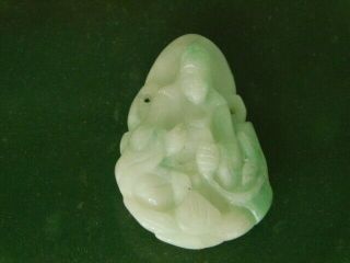 Green Jade Buddha Carving 3