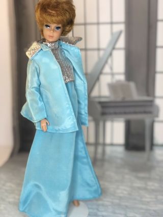 Vintage Barbie Doll Clone Premier Metallic Gown Dress Jacket 1960s Premier 2pc