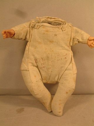 Rare And Hard To Find 6.  5 " Antique Cloth & Celluloid Signed Bylo Body Look