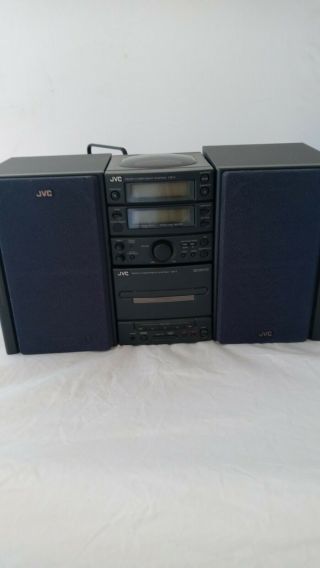 Rare Jvc Micro Component Shelf System Ux - 1 Tape Player Cd Radio 1991