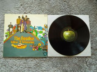 Rare Early Press - Apple 7070 - The Beatles - Yellow Submarine - U.  K - Lp - Red Lines -