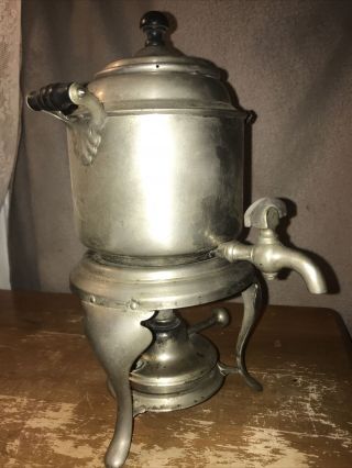 Antique - 1904/1906 Manning,  Bowman & Co Meteor Percolator W/stand & Burner