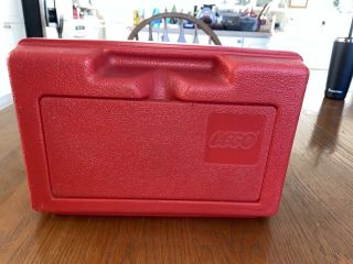 Vintage 1980s Red Lego Carry Case Storage Container Made In Usa 11”x7” Rare Bric