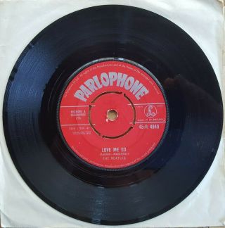 The Beatles Love Me Do Parlophone 45r4949 Very Rare Red Label First Uk Single