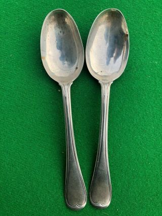 Antique William Iv Hallmarked Sterling Silver Tea Spoons - London 1833