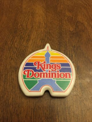 Vintage Ceramic Kings Dominion Rainbow Fridge Magnet Virginia Rare