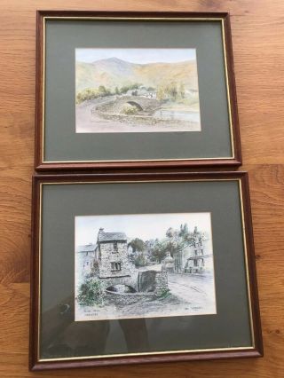 2 Vintage Framed Lake District Prints By Colin Williamson