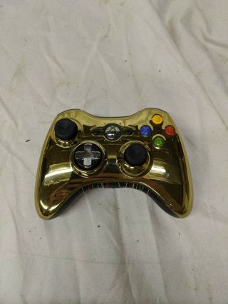 Xbox 360 Gold Chrome Limited Edition Wireless Controller Rare