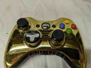 Xbox 360 Gold Chrome Limited Edition Wireless Controller rare 2