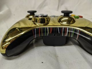 Xbox 360 Gold Chrome Limited Edition Wireless Controller rare 3