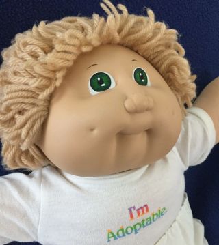 Coleco Cabbage Patch Kids 1985 Blond 17 " Boy Baby Doll