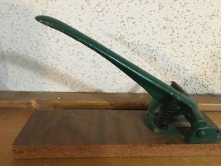 Rare Vintage Cast Iron And Wood Nut Cracker From P & L Co Oshkosh Wisconsin