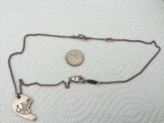 Pretty Juicy Couture Sterling Silver Half Heart Pendant Necklace 16” L,  Rare
