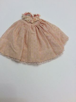 Vintage Doll Dress Tagged Cosmopolitan Ginger Formal Pink Flowers Swiss Dot