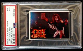 Ozzy Osbourne Card 1984 Musical 54 Psa 7 Rookie Rc Pop 2 Highest Rare